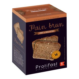 Pane nero morbido ai cereali. Ad elevato contenuto di proteine. Formato : 10 fette x 50 g
