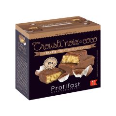Barretta croccante al gusto cocco. Ad elevato contenuto di proteine. 7 porzioni x 44 g