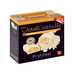 Barrette croccante gusto vaniglia, ad alto contenuto di proteine. 7 porzioni 