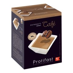 Preparato tipo budino proteico gusto caffè. 7 porzioni.