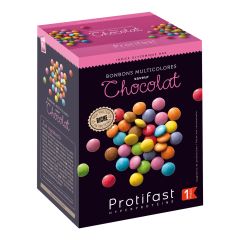 Bottoncini di cioccolato fondente tipo M&M'S® Ad elevato contenuto di proteine. 7 porzioni