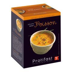 Protifast zuppa di pesce con crostini. 7 porzioni.
Ad elevato contenuto di proteine