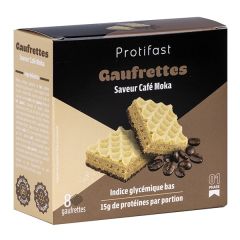 Wafer proteico al caffè. A basso contenuto di zuccheri. Fase 1